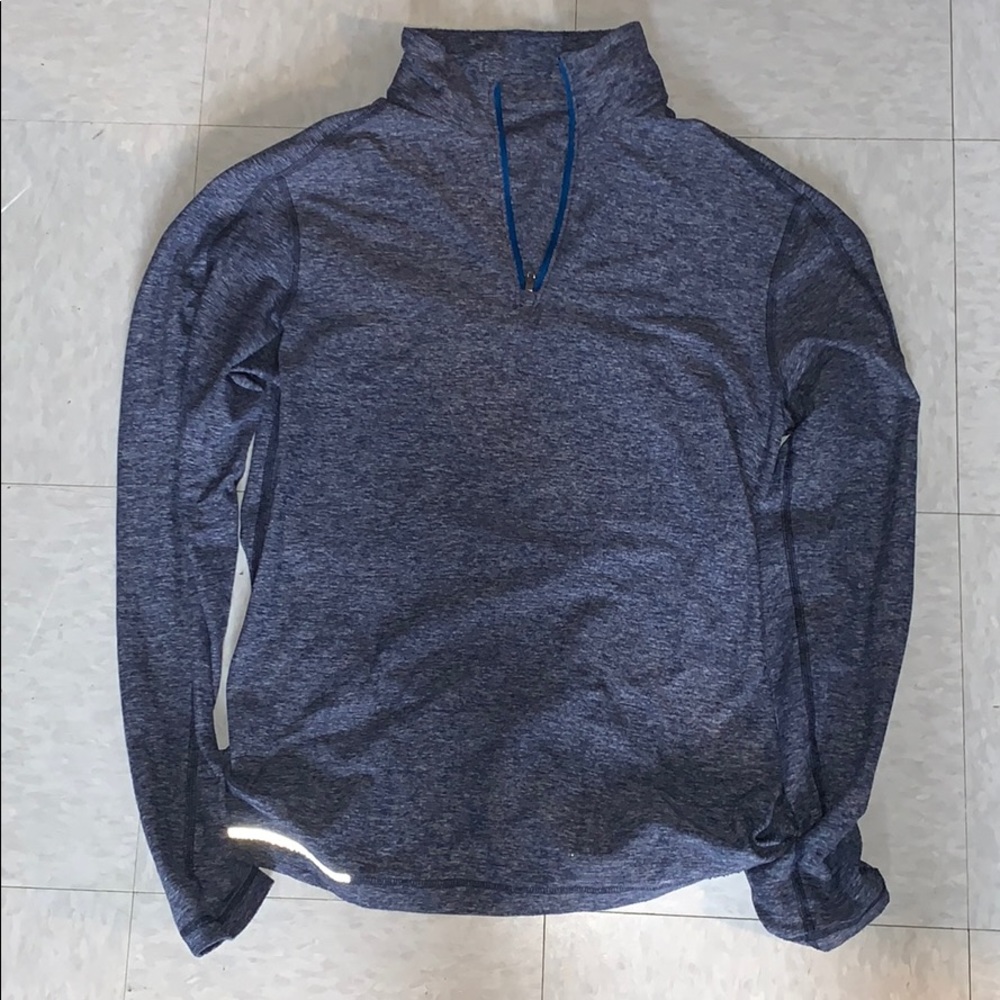 Lululemon gray and blue lightweight quarter zip